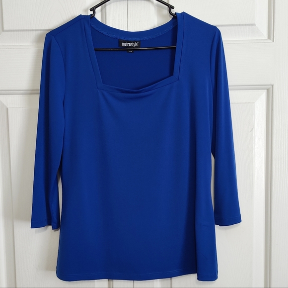 MetroStyle - Women's Blouse - Blue - Size Medium - Picture 5 of 8